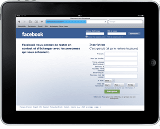 Facebook pour Ipad